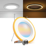 The 6" Selectable Retrofit LED Downlight with Night Light seamlessly fits into your ceiling with a low-profile look.