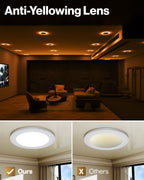 Wide beam angle and anti-yellowing lens for clearer light coverage.