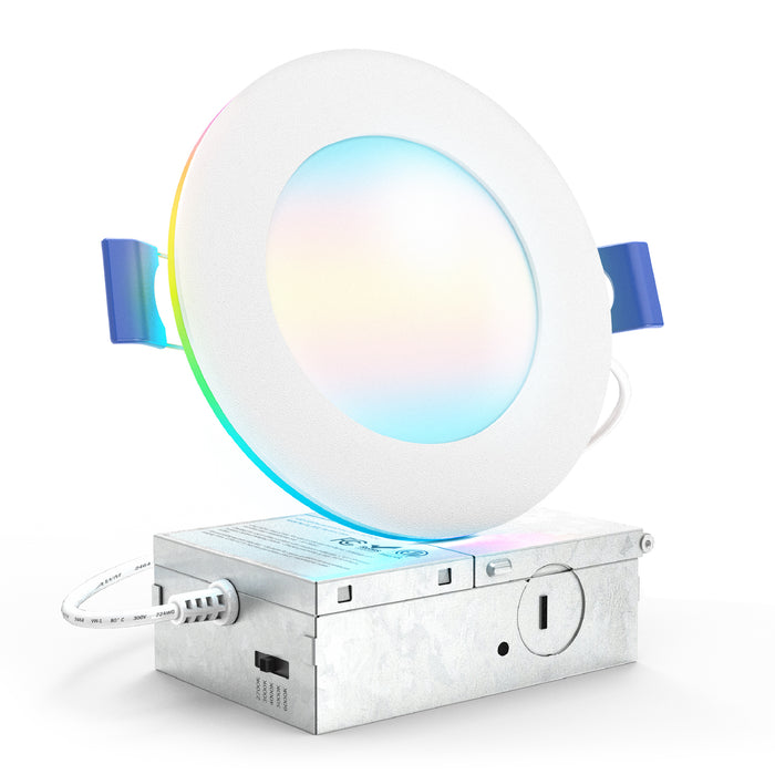 The 4" Smart Slim Nightlight seamlessly fits into your ceiling with a low-profile look.