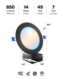 Sunco Lighting Slim Selectable Black Trim Downlight 22 Year Lifespan 850 Lumens 7 Year Warranty 14 Watts