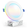Recessed LED Lighting, 6 Inch, Smart Night Light Slim, Wafer Thin, Smooth Trim, Selectable CCT, 1100 Lumens