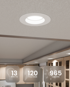 Recessed LED Retrofit Lighting, 5/6 Inch, Smooth, 965 Lumens