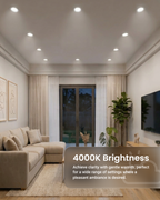 Recessed LED Retrofit Lighting, 5/6 Inch, Smooth, 965 Lumens