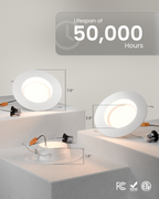 Recessed LED Retrofit Lighting, 5/6 Inch, Smooth, 965 Lumens