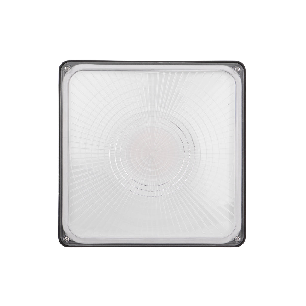 Dark Bronze LED Canopy Light, 63W/45W/30W, Selectable Wattage & CCT, 8500 Lumens