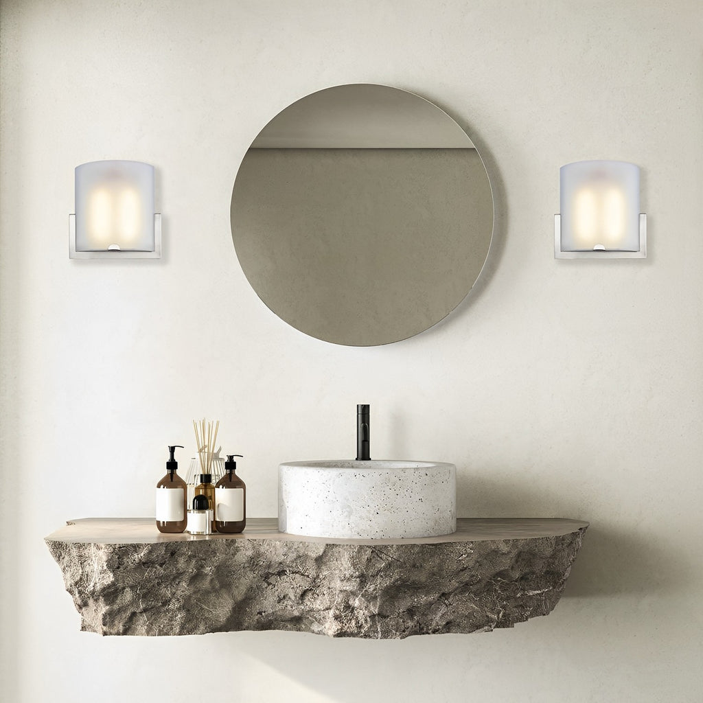 LED Satin Nickel Wall Sconce, 22W, Lyn, 1800 Lumens