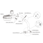 Mounting Arm Kit for Dark Bronze LED Barn Light