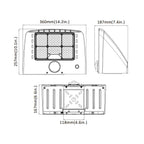 Dimension of large led cutoff wall pack or exterior wall pack light