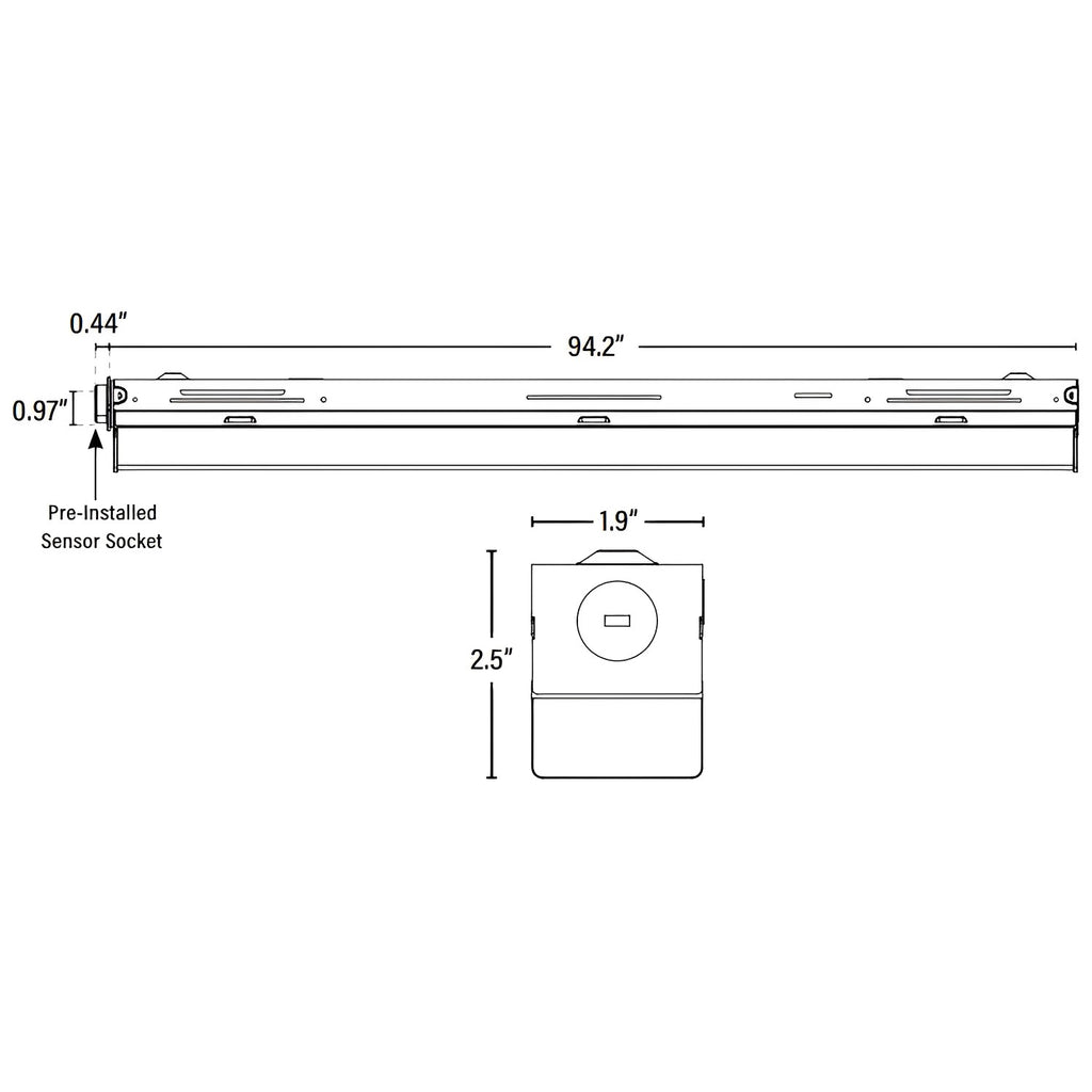 Dimension of 8 ft led shop light or led strip lights outdoor cheap led light
