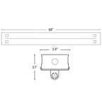 Dimension of 4ft led strip fixture or commercial led lighting fixture