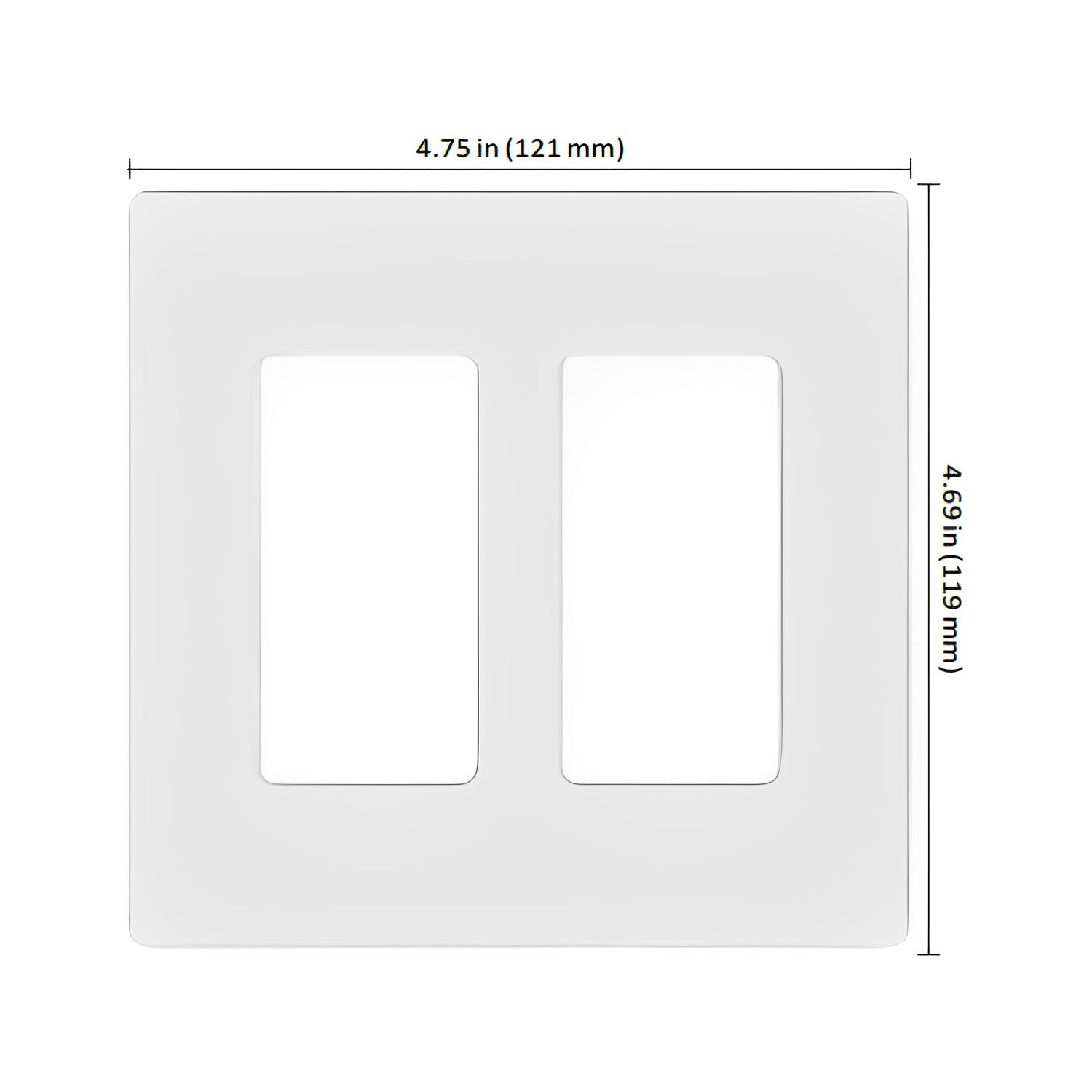 Lutron Claro Multi-Gang Wallplate, Screwless Designer Style, Gloss Finish