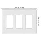 Lutron Claro Multi-Gang Wallplate, Screwless Designer Style, Gloss Finish