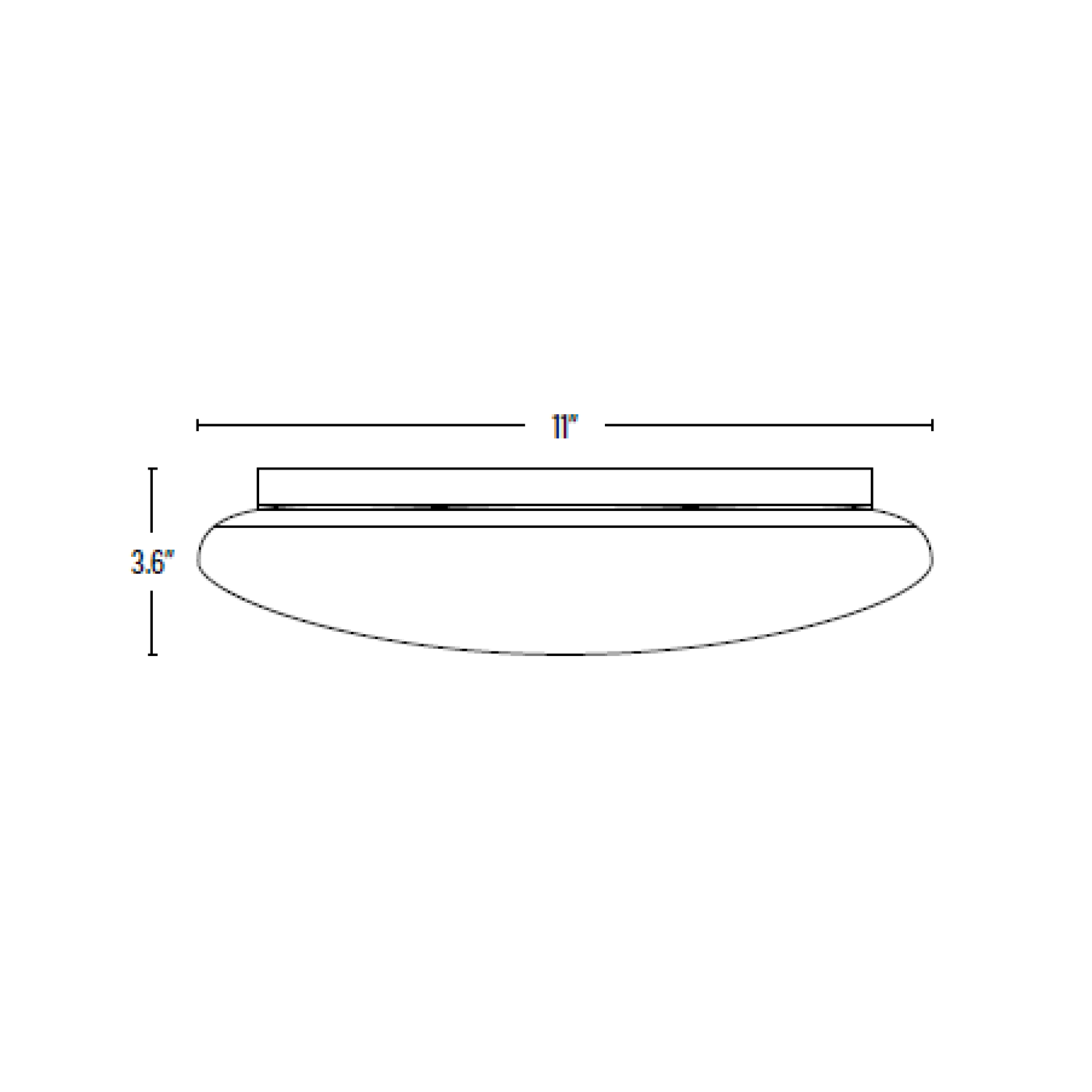 11 Inch Round Mushroom Ceiling Light, Surface Mount, 1000 Lumens