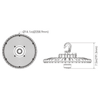 UFO High Bay LED Fixture, 210W/168W/126W/84W, River, Selectable Wattage & CCT, 32000 Lumens