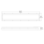 4ft LED Vapor Tight High Bay, 90W/75W/60W, NSF Food Safe, Selectable Watt & CCT, 13300 Lumens