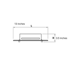 13 Inch Square LED Satin Nickel Ceiling Light, Surface Mount, 1700 Lumens