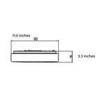 11 Inch Round LED Ceiling Light, White, Surface Mount, 1600 Lumens