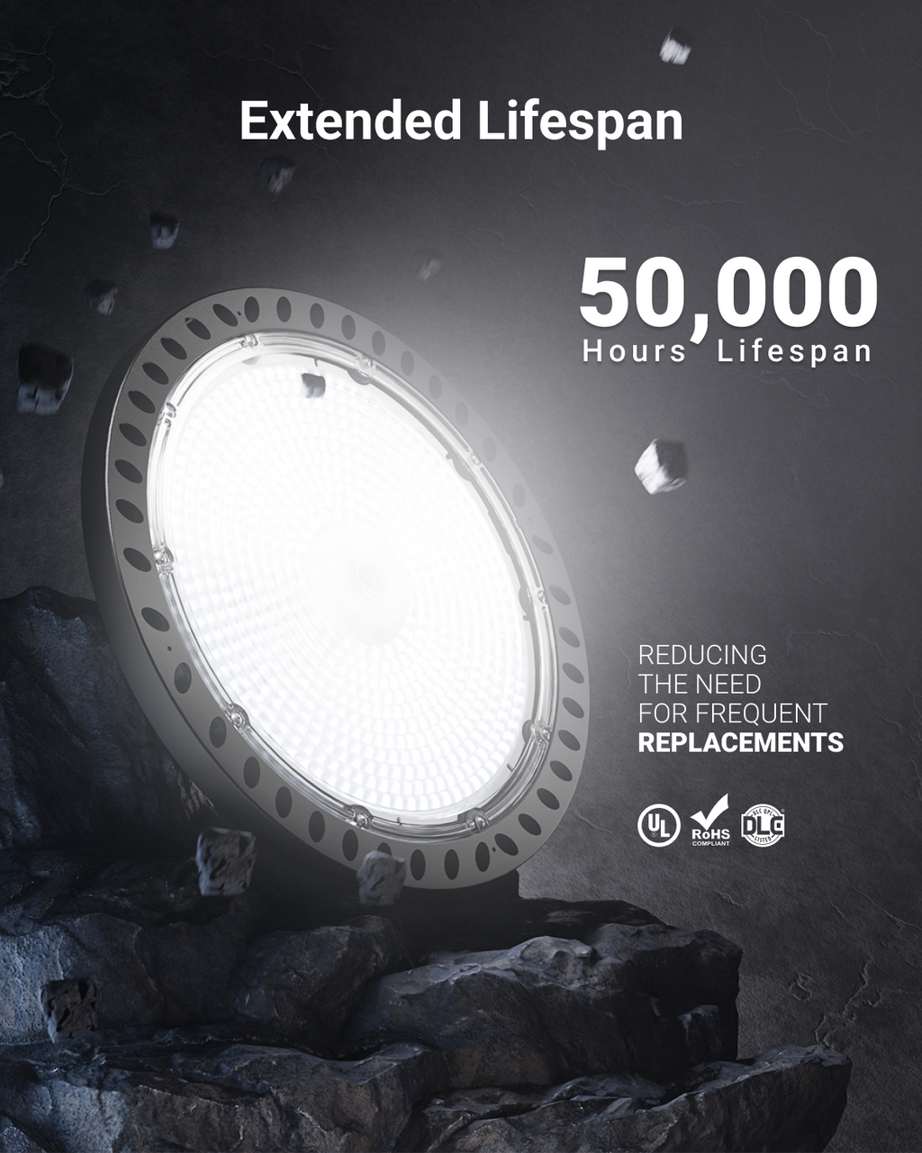 Designed for optimal performance, our LED UFO fixtures have enhanced thermal management that wicks away heat via highly efficient sinks.