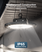 IP65 waterproof rating ensures reliable, bright light in any weather.