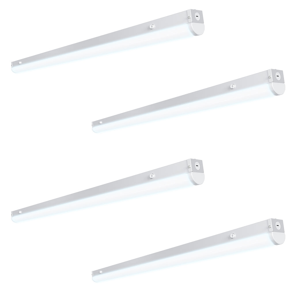 4ft LED Strip Light Fixture, 45/38W/34W, Selectable Wattage & CCT, 5850 Lumens