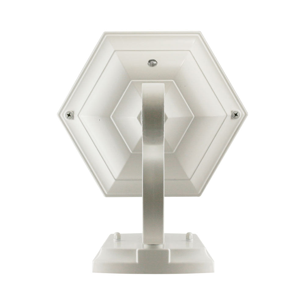 White wall lantern upper/rear mounting view