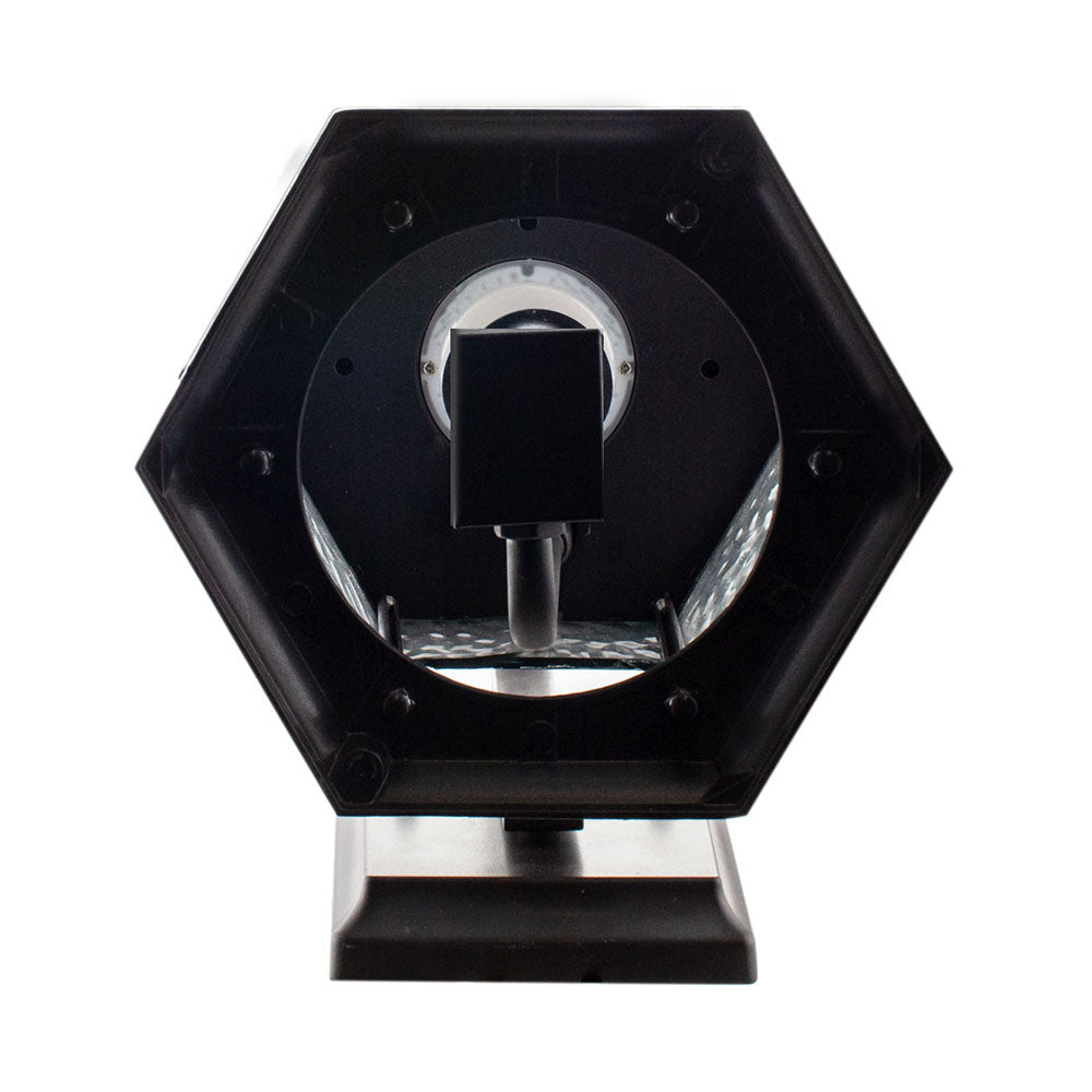 Bronze wall lantern upper/rear mounting view