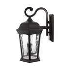 Bronze wall lantern perspective view without illumination