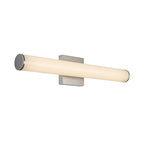 Brushed-nickel linear vanity light perspective