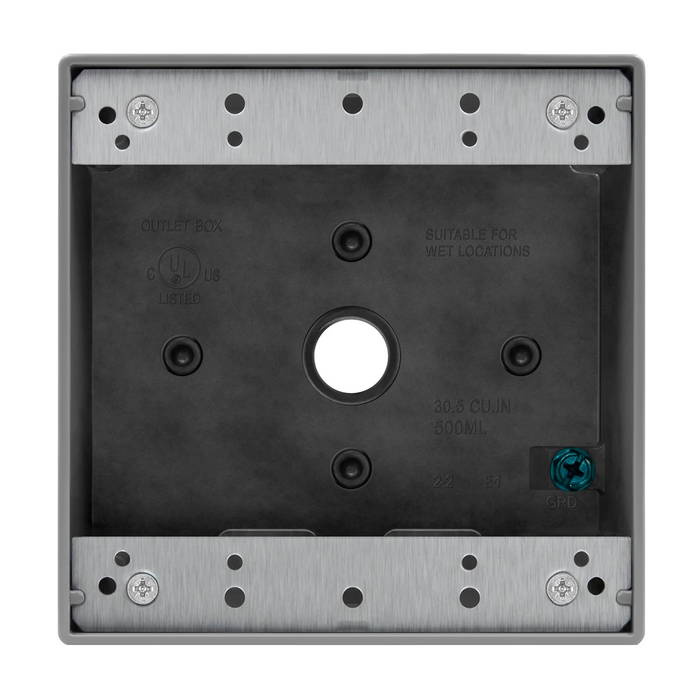 Enerlites 1/2 in. 2-Gang 5-Holes Weatherproof Box