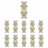Enerlites Isolated Ground Industrial Grade Heavy Duty 15A Decorator Duplex Receptacle, 5-15R