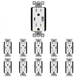 Enerlites 5A USB-A/C Wall Outlet, Tamper-Resistant 15A Duplex Receptacles