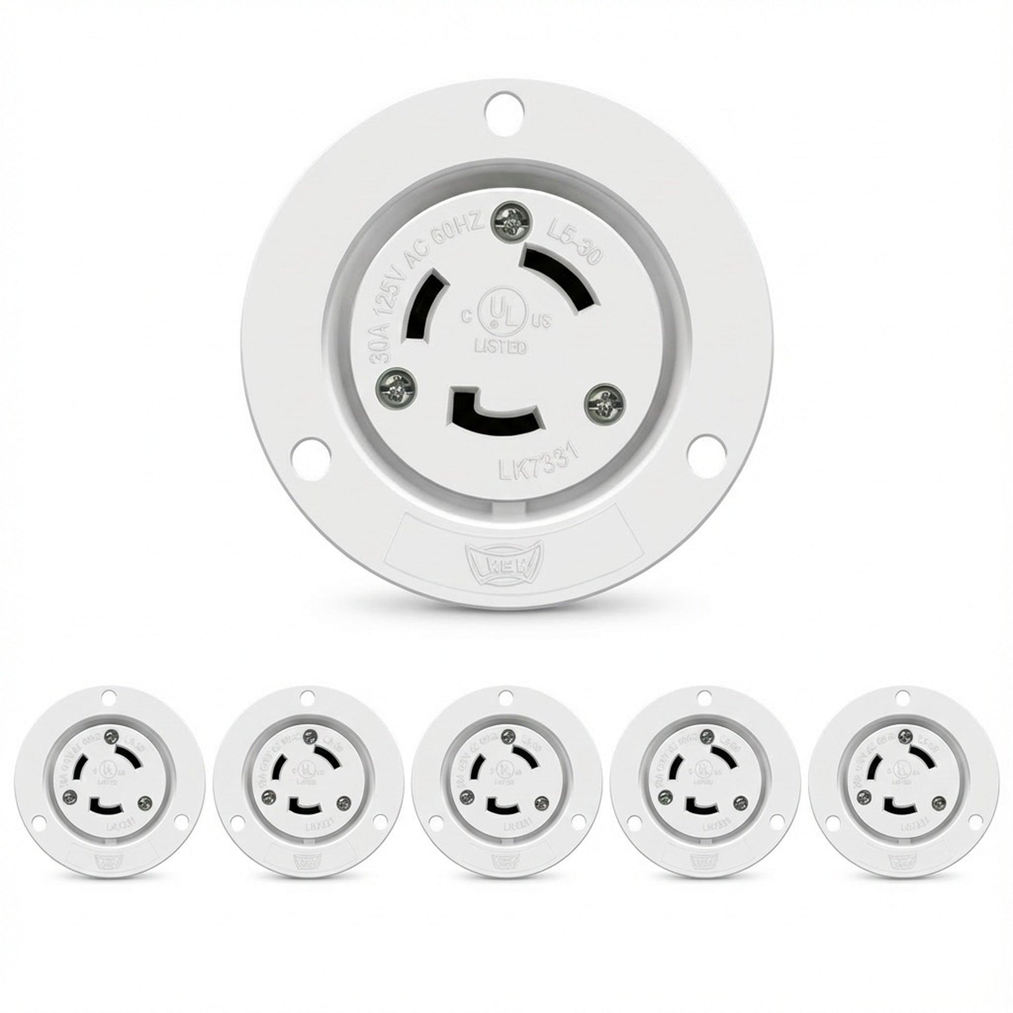 Enerlites Locking Flanged Outlet, 30A, L5-30RFO