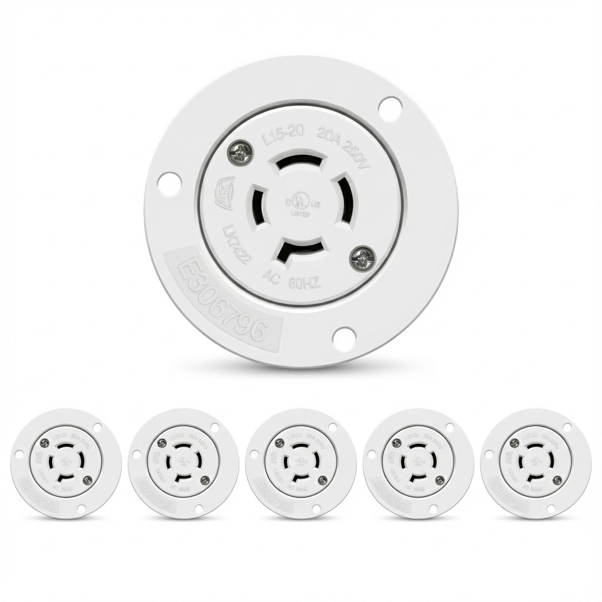 Enerlites Locking Flanged Outlet, 20A, L15-20RFO
