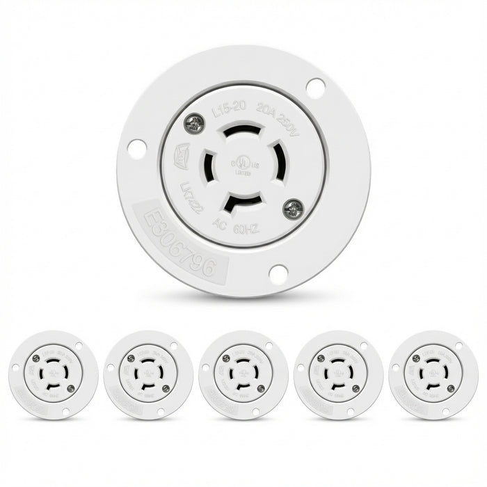 Enerlites Locking Flanged Outlet, 20A, L15-20RFO