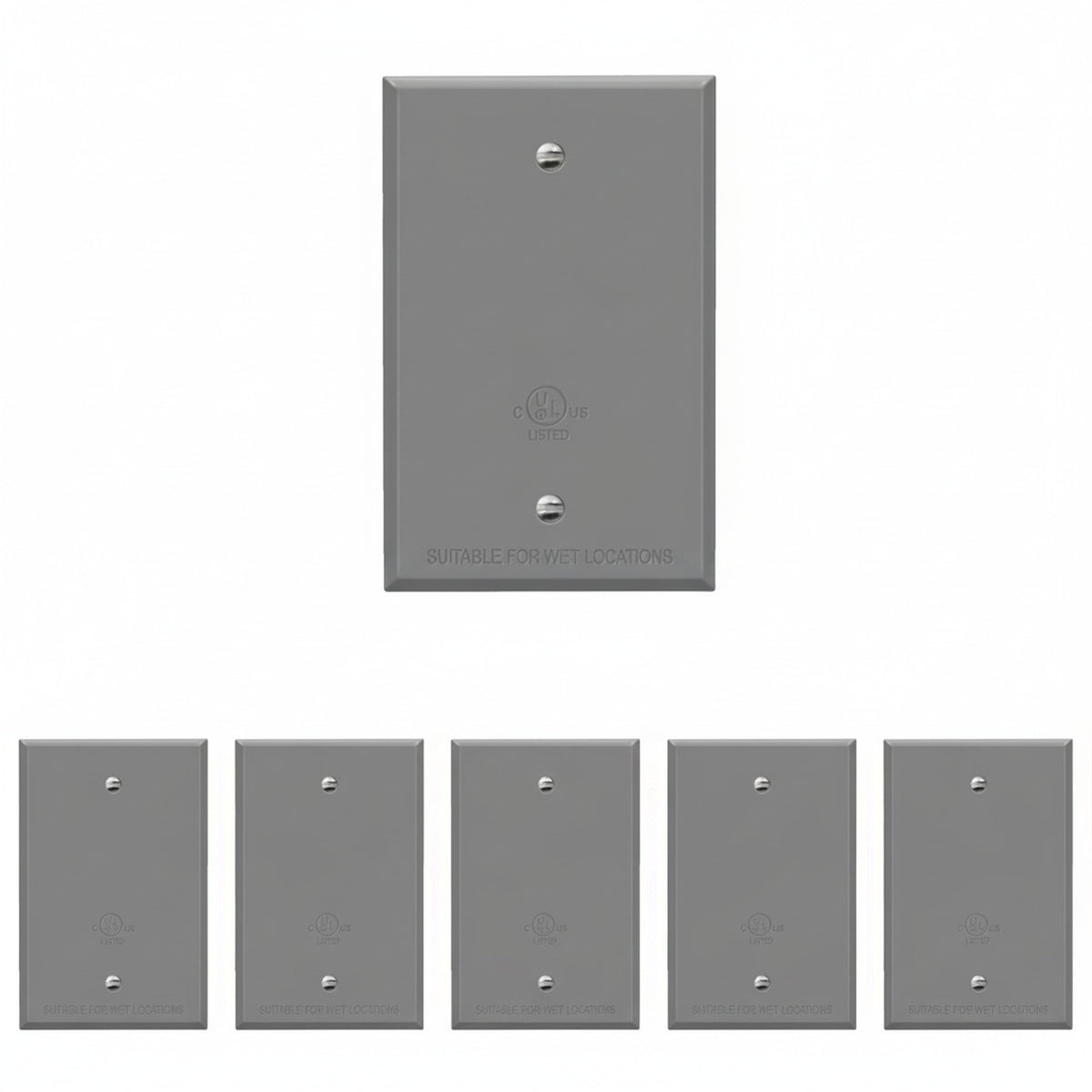 Enerlites 1-Gang Weatherproof Metal Blank Wall Plate