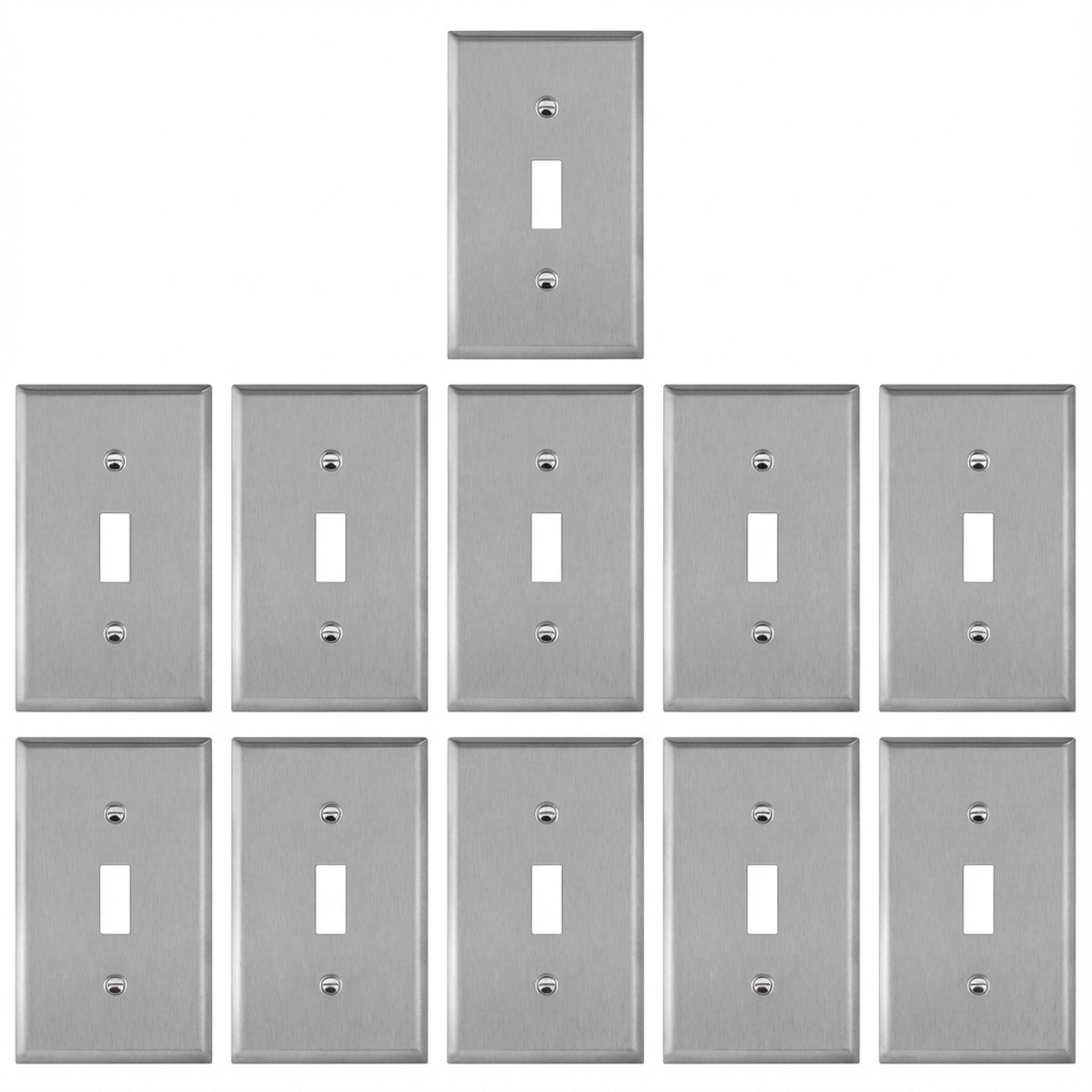 Enerlites Toggle Switch One-Gang Metal Wall Plate, Mid-Size