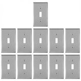 Enerlites Toggle Switch One-Gang Metal Wall Plate, Mid-Size