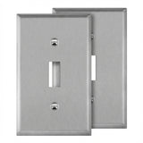 Enerlites Toggle Switch One-Gang Metal Wall Plate, Mid-Size