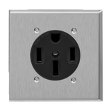 Enerlites Power Outlet Receptacle Two-Gang Metal Wall Plate