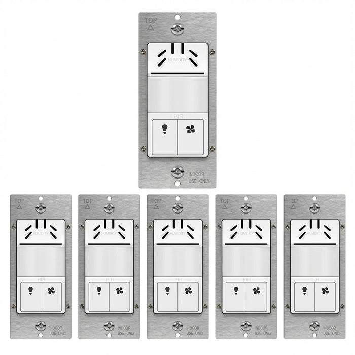 Enerlites Dual-Load Humidity Sensor and 180° PIR Motion Sensor Wall Switch