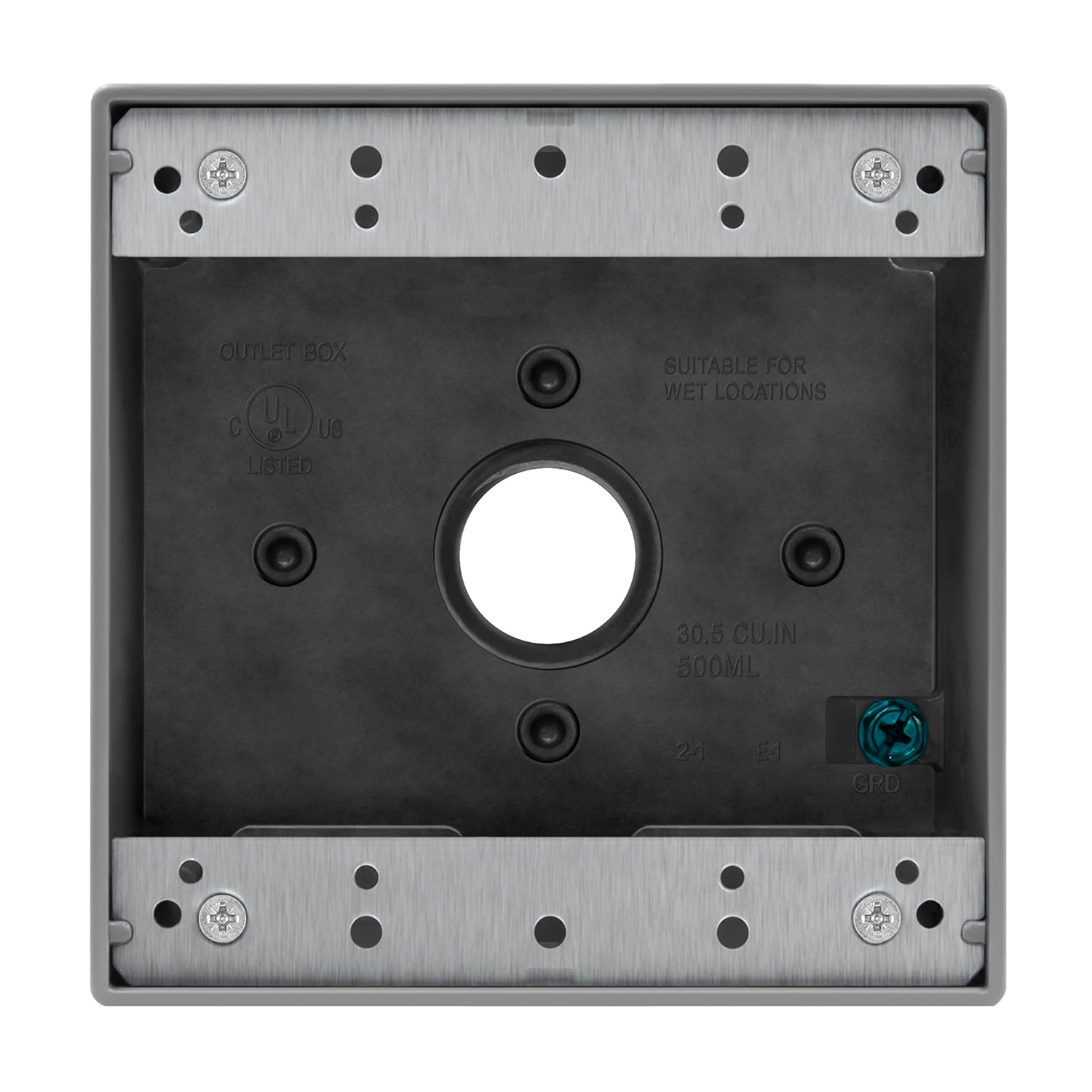 Enerlites 3/4 in. 2-Gang 5-Holes Weatherproof Box