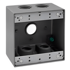 Enerlites 3/4 in. 2-Gang 5-Holes Weatherproof Box