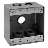 Enerlites 3/4 in. 2-Gang 5-Holes Weatherproof Box