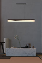 Walnut trough-profile pendant front application view