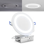 The LED Eclipse Downlight features advanced edge-lit technology for uniform, glare-free illumination across any surface.