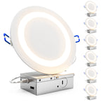 Recessed LED Lighting, 6 Inch, Slim Eclipse, Selectable CCT, 900 Lumens