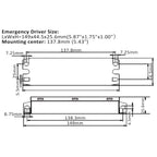 Dimension of Emergency Driver for led wall pack fixture or led wallpack fixtures
