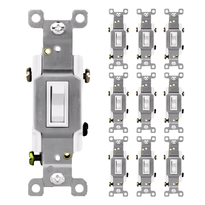 Enerlites Commercial Grade 20A Toggle Switch, Three-Way