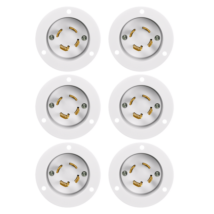 Enerlites Locking Flanged Inlet, 30A, L15-30PFI