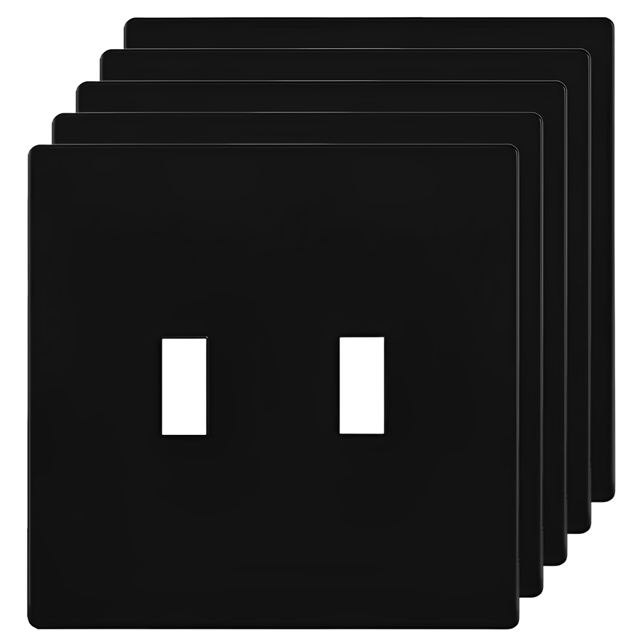 Enerlites Antimicrobial Screwless Toggle Two-Gang Wall Plate